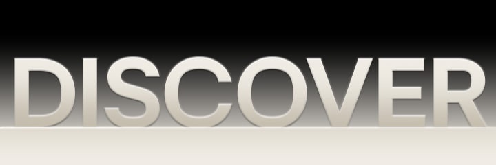 Discover text on black gradient background