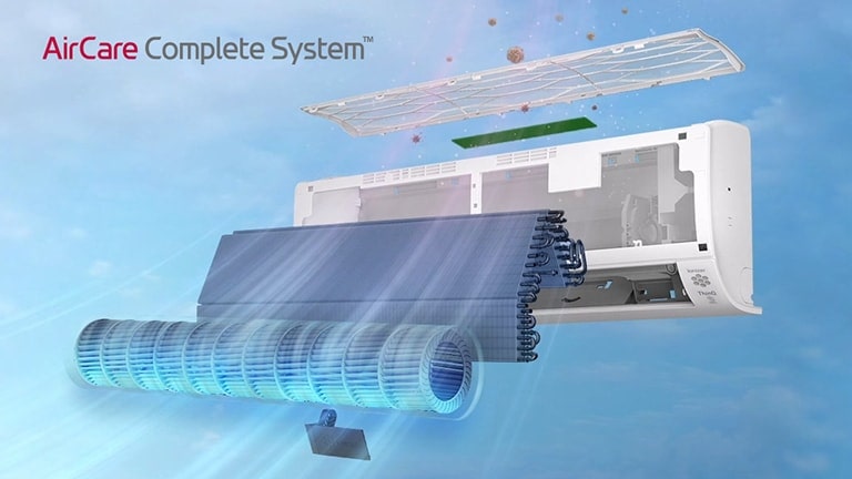 Air conditioning in the process of turning inhaled air into cool air