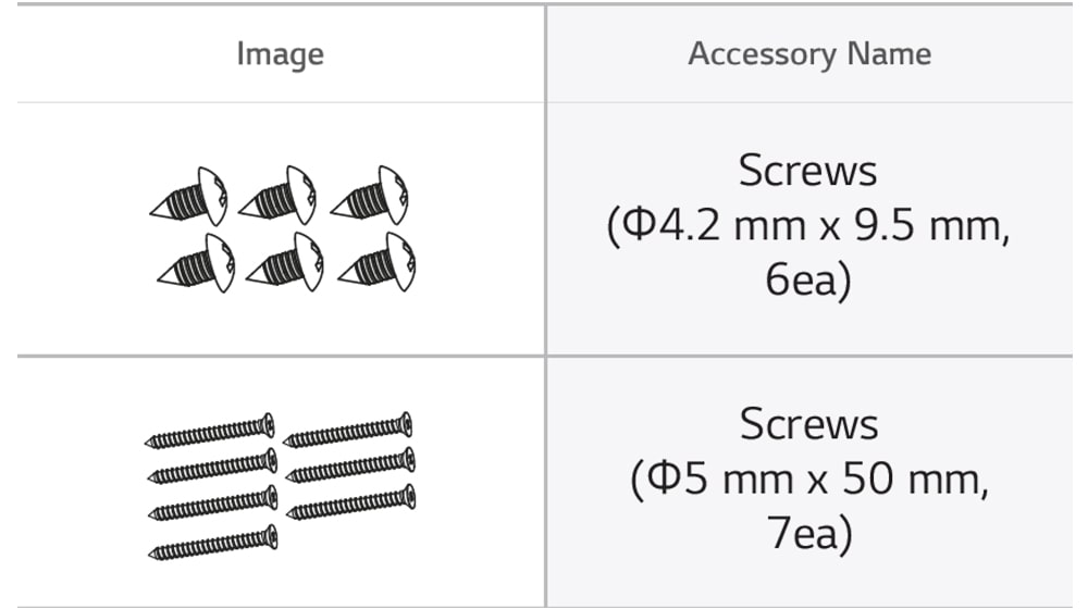 This is an image of the hood Screws which are hood accessories.