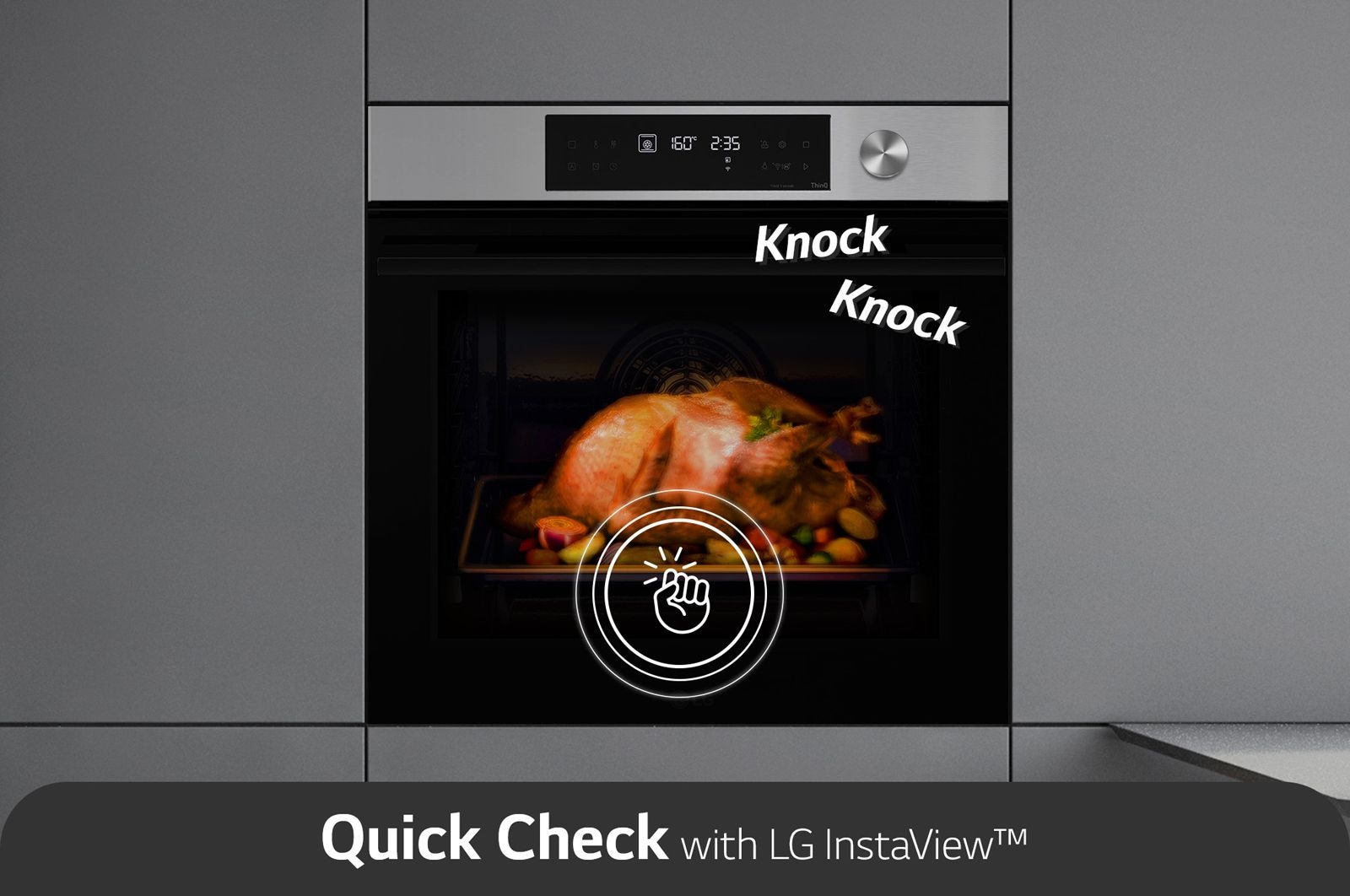 LG InstaView Oven 76 Liters A+ Air Fry, WSED7613S