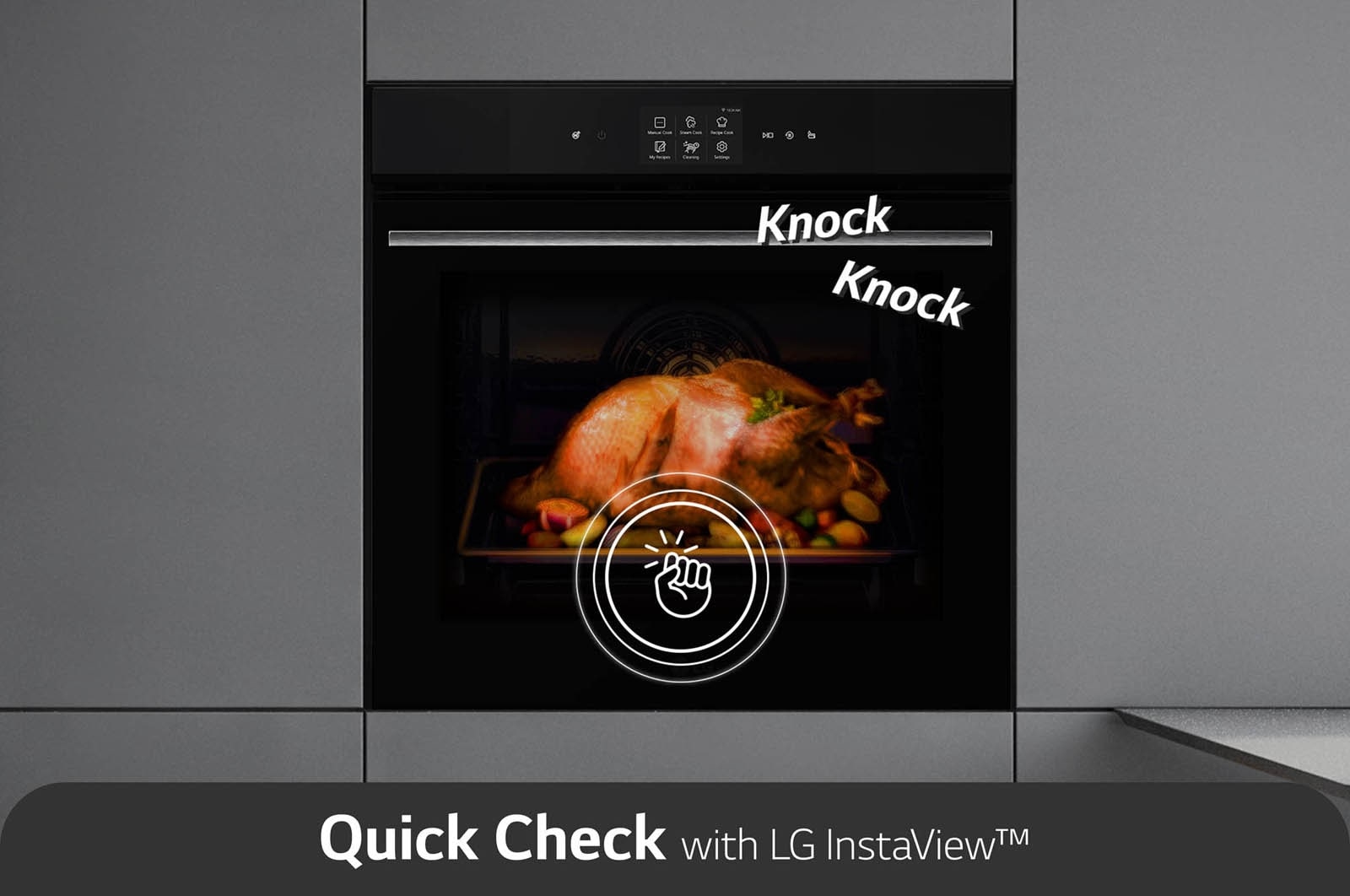 LG InstaView Oven 76 Liters A+ Air Fry &Steam, WSED7667M