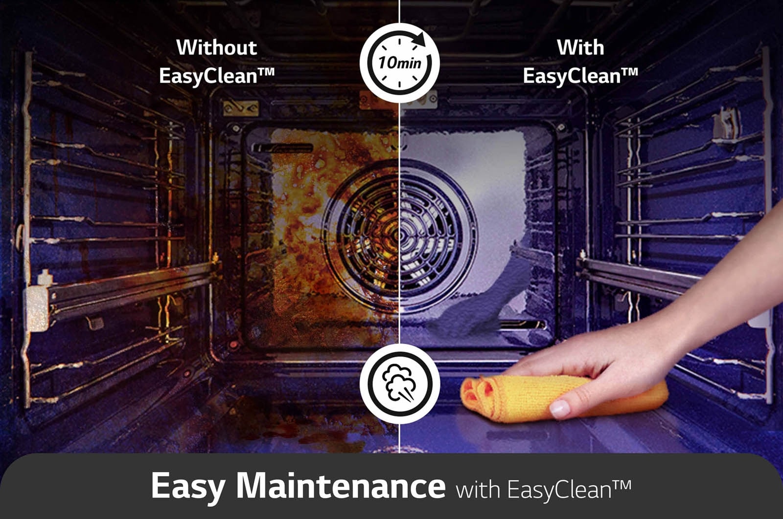 LG InstaView Oven 76 Liters A+ Air Fry &Steam, WSED7667M