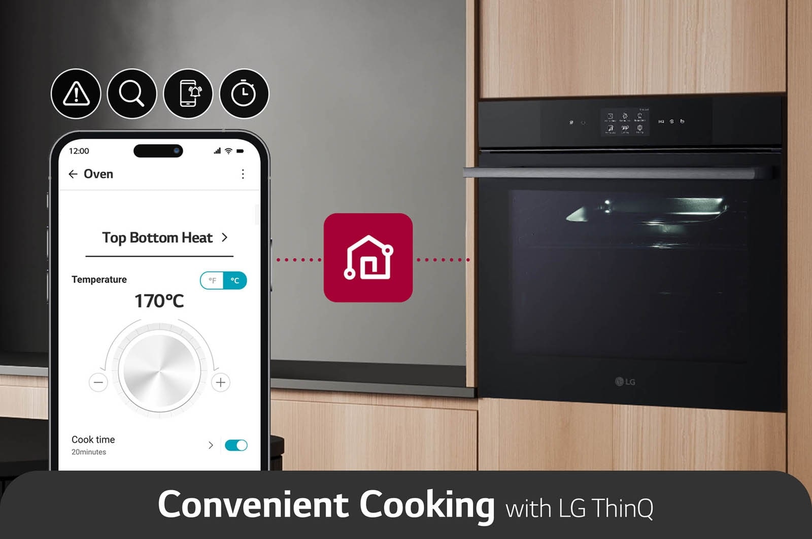 LG InstaView Oven 76 Liters A+ Air Fry &Steam, WSED7667M