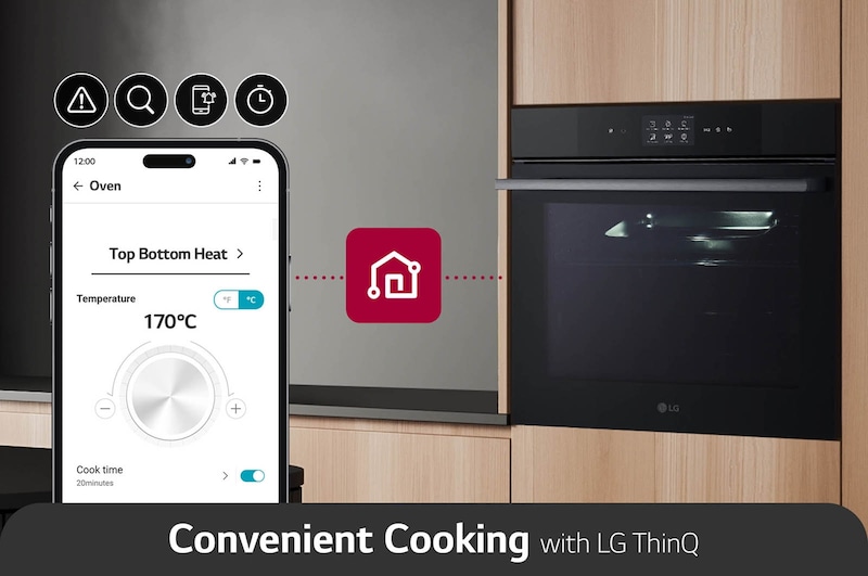 LG InstaView Oven 76 Liters A+ Air Fry &Steam, WSED7667M