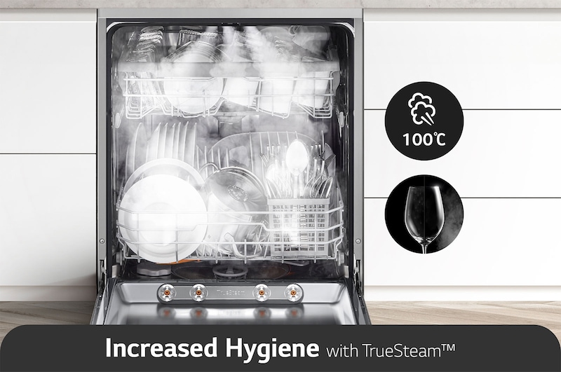 LG Dishwasher QuadWash™ Steam | Silver | 14 Place Settings, DFC532FPE