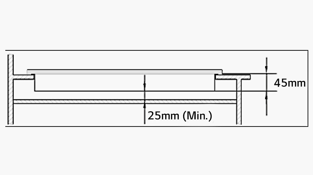 This image shows the dimension of the gas hob.