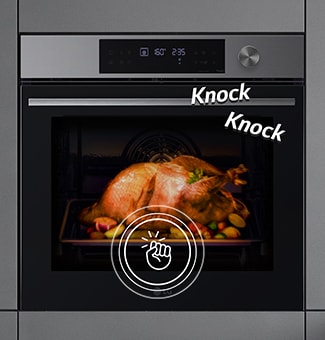 It's an animation that lights up when you tap on the oven door.