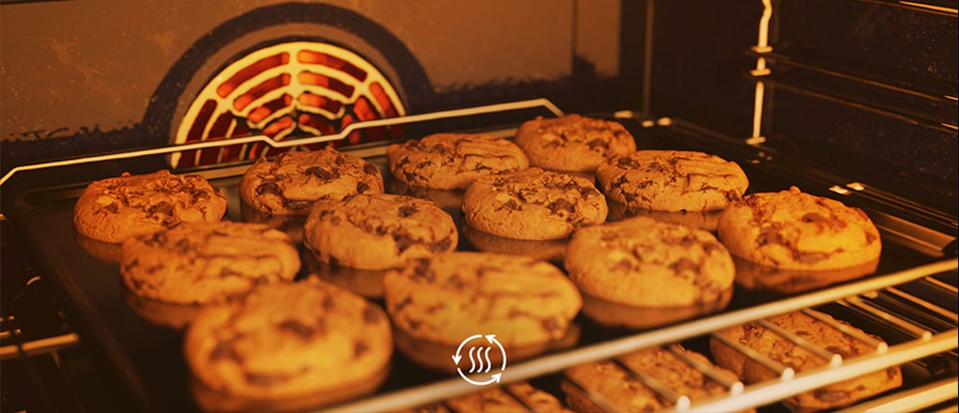 This is an image of cookies being baked.