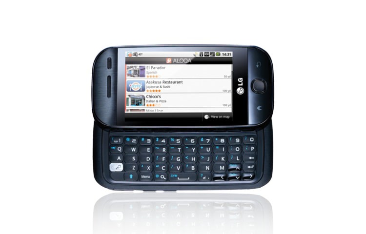 LG The first Android phone, 5-line QWERTY keypad, GW620