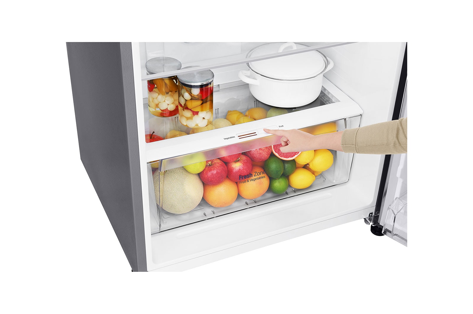 LG 445L LG Top Freezer Linear Cooling™, Silver, GC-A602HLHU