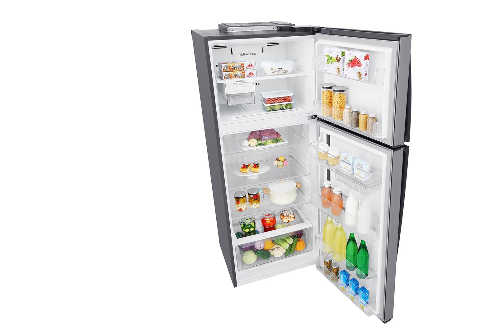 LG 445L LG Top Freezer Linear Cooling™, Silver, GC-A602HLHU