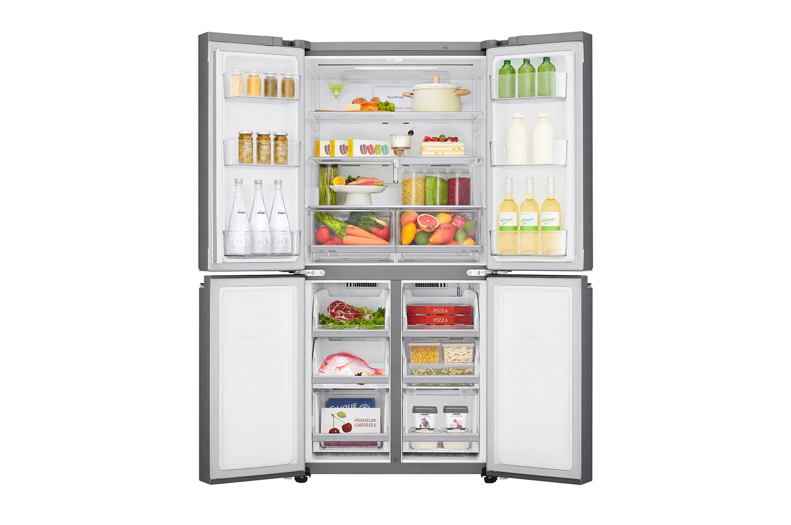 LG 530L LG French Door, SmartThinQ™, Silver, GC-B22FTLFL