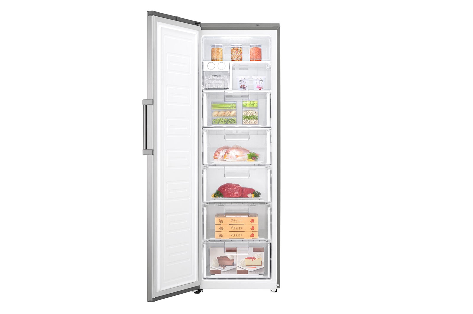 LG Twins Freezer 323 Liter, 11 Cubic Feet, Inverter linear compressor, GC-B404ELRZ