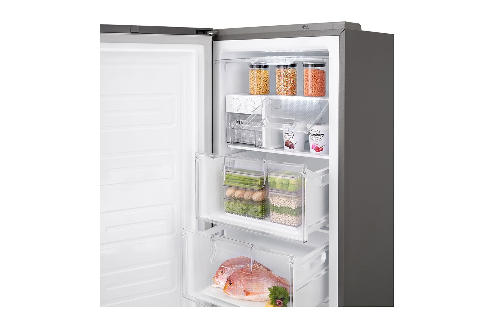 LG Twins Freezer 323 Liter, 11 Cubic Feet, Inverter linear compressor, GC-B404ELRZ