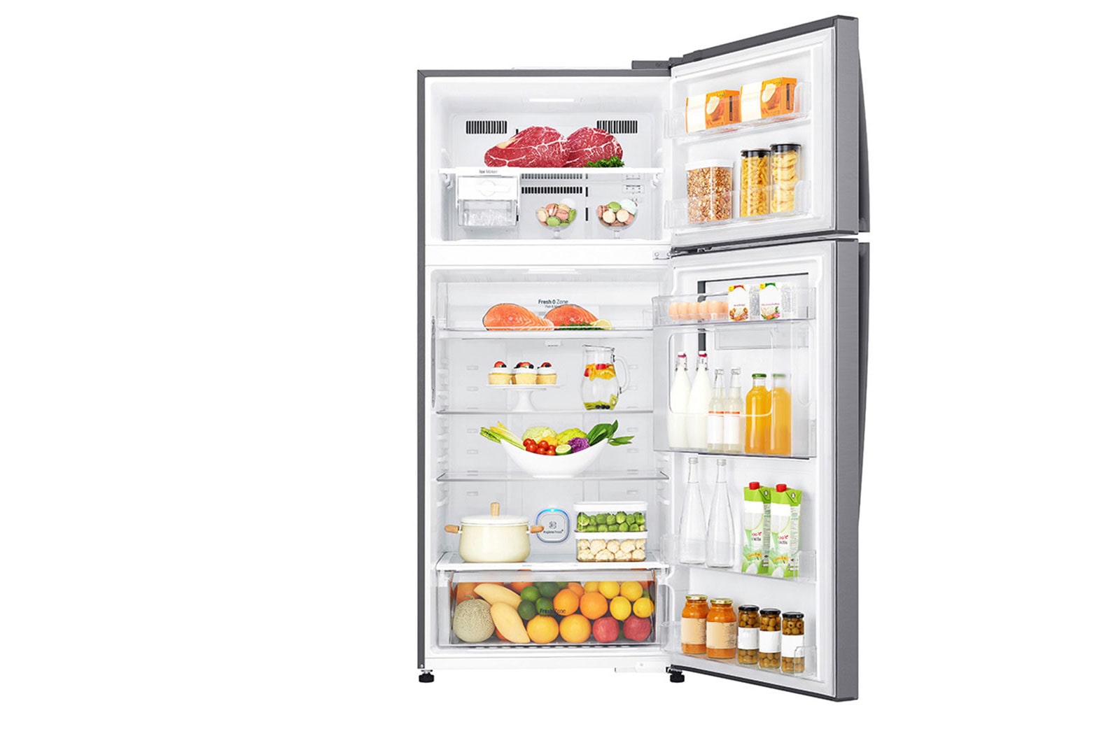 LG 512L LG Top Freezer Linear Cooling™, Silver, GN-A722HLHU