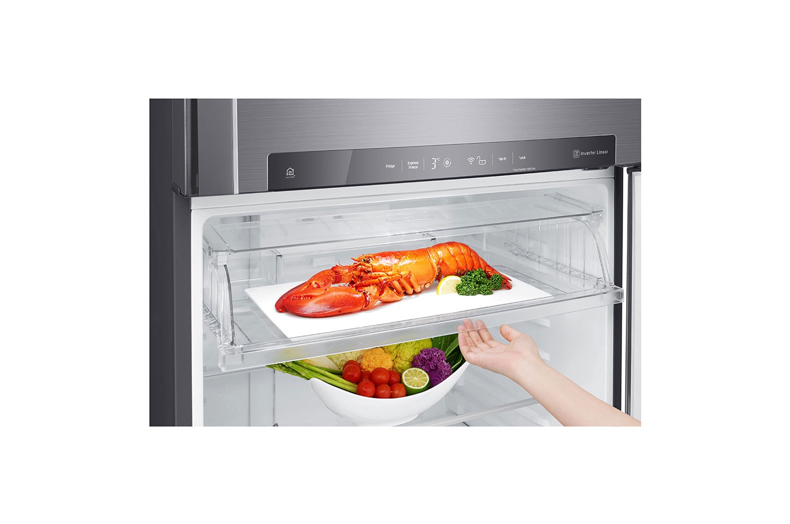 LG 512L LG Top Freezer Linear Cooling™, Silver, GN-A722HLHU