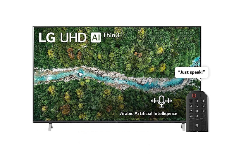 LG UHD 4K TV 75 Inch UP77 Series, Cinema Screen Design 4K Active HDR WebOS Smart AI ThinQ, 75UP7750PVB