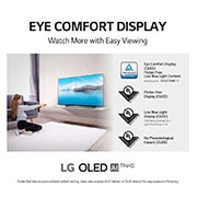 LG OLED TV 48 Inch C1 Series, Cinema Screen Design 4K Cinema HDR WebOS Smart AI ThinQ Pixel Dimming, OLED48C1PVB