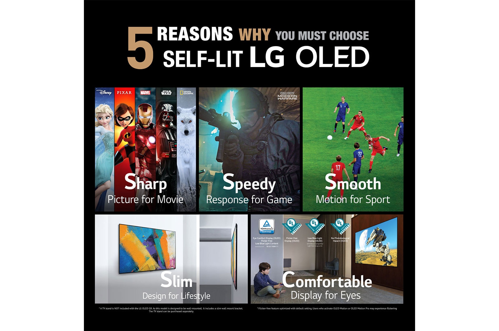 LG OLED TV 48 Inch C1 Series, Cinema Screen Design 4K Cinema HDR WebOS Smart AI ThinQ Pixel Dimming, OLED48C1PVB