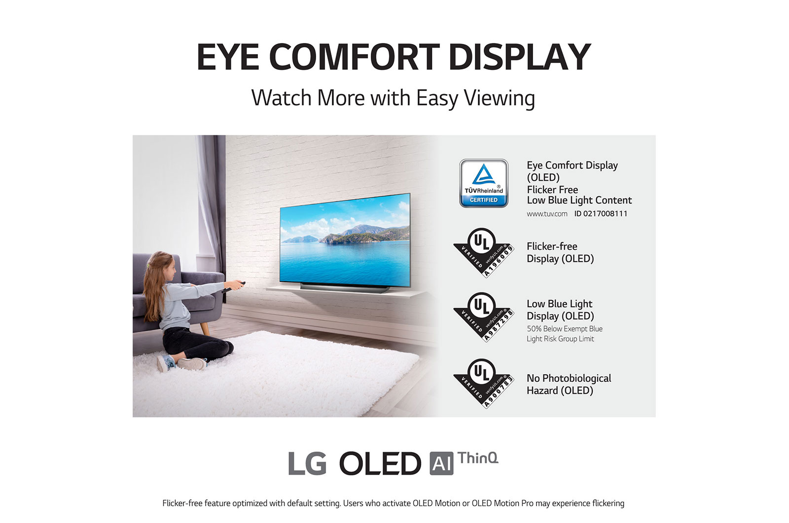 LG OLED TV 48 Inch C1 Series, Cinema Screen Design 4K Cinema HDR WebOS Smart AI ThinQ Pixel Dimming, OLED48C1PVB
