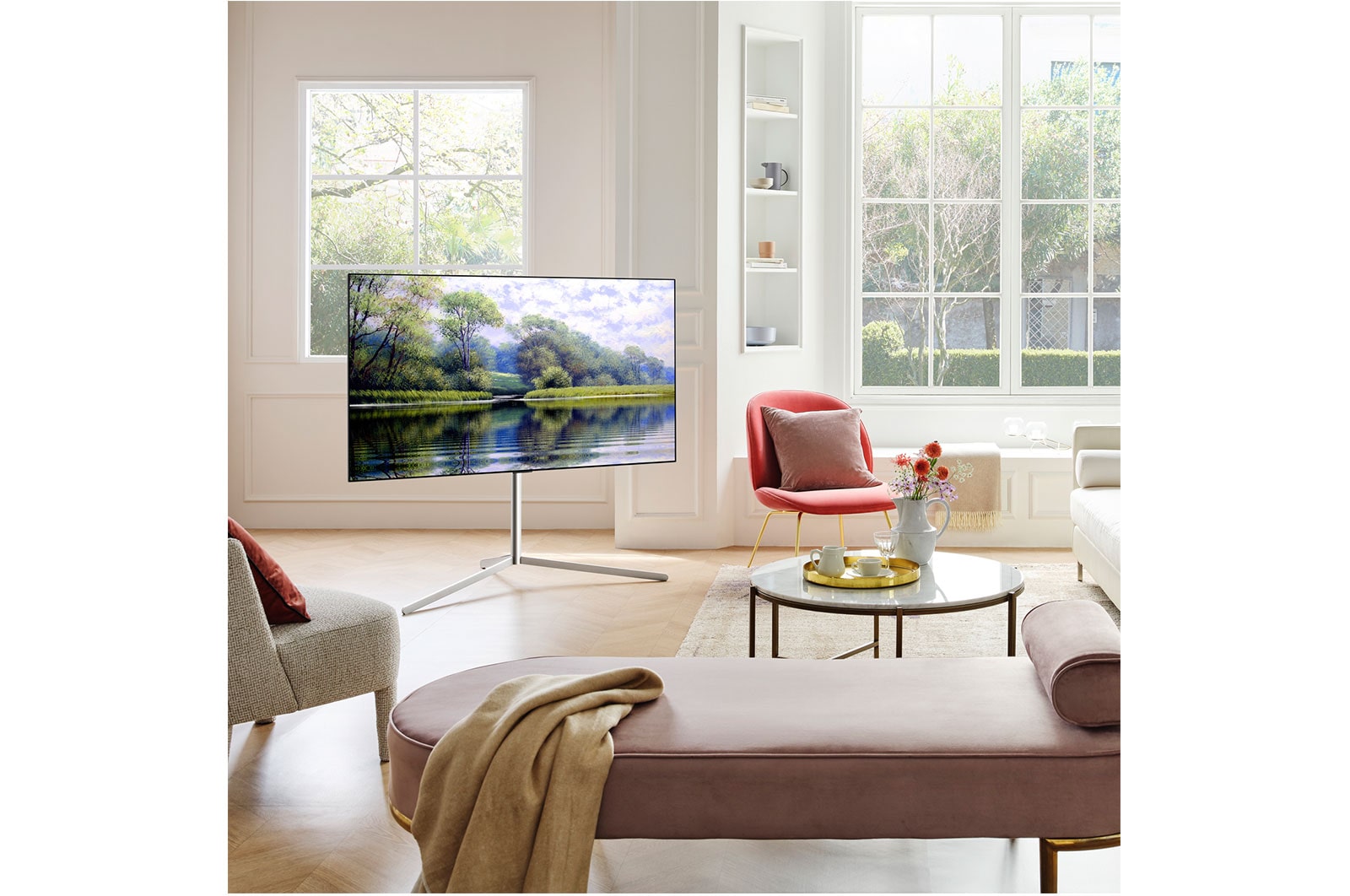 LG OLED TV 48 Inch C1 Series, Cinema Screen Design 4K Cinema HDR WebOS Smart AI ThinQ Pixel Dimming, OLED48C1PVB