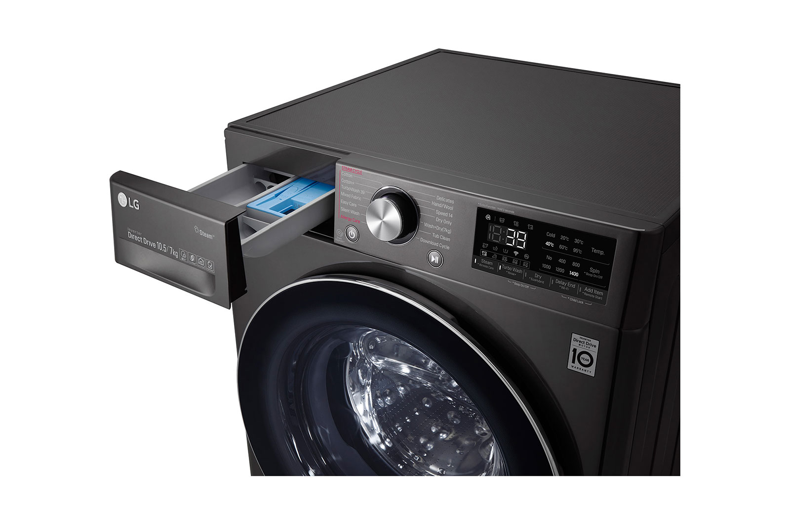 LG 10.5 Kg Vivace Washing Machine & 7 Kg dryer, with AI DD technology, F4V9RCP2E