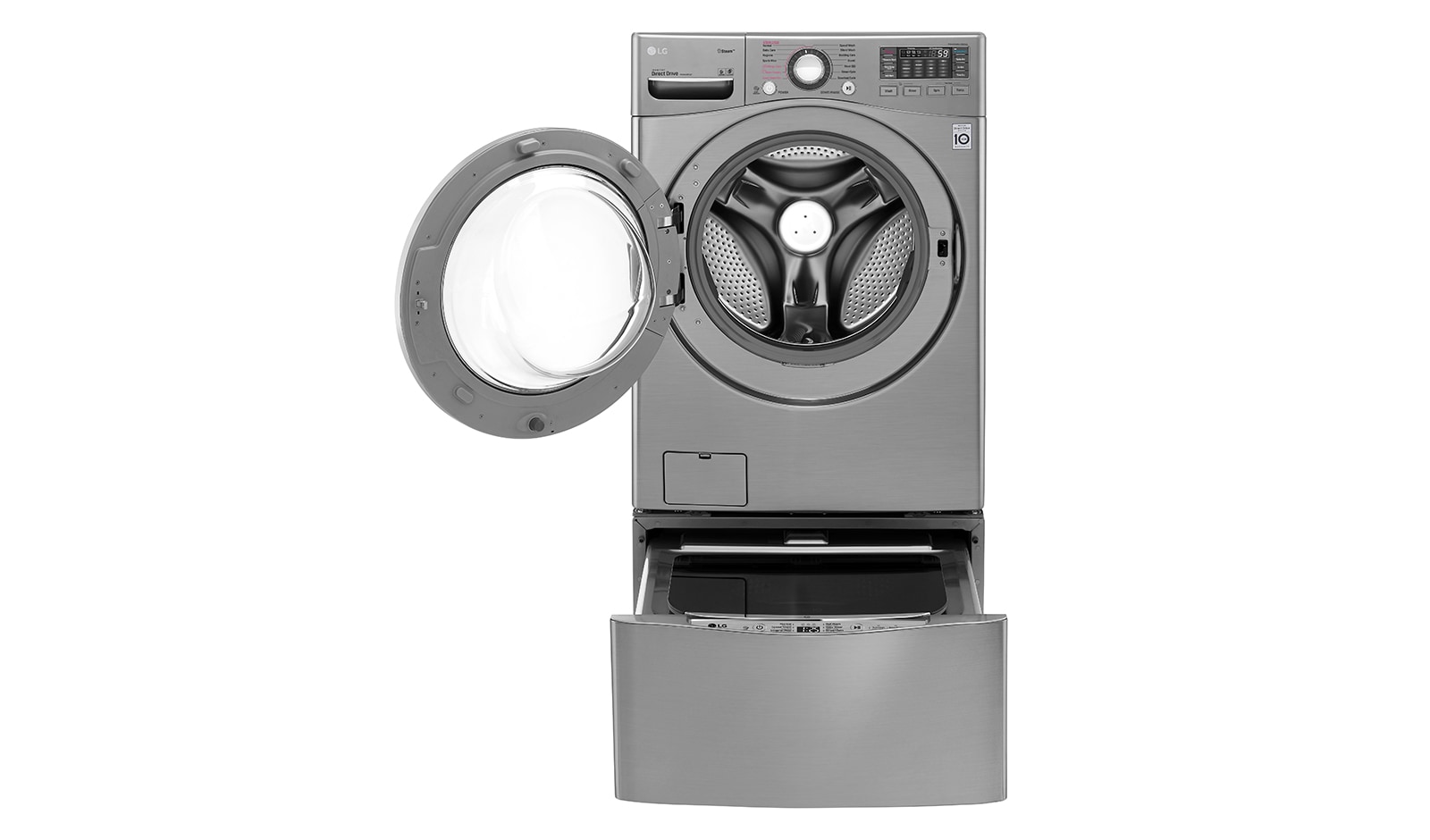 LG 18kg+ 3.5kg Wash Two Load with LG TWINWash™ Washing Machine, FT022K2SS