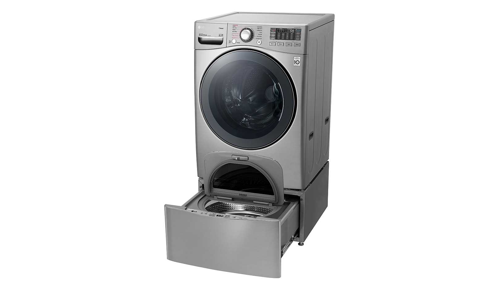 LG 18kg+ 3.5kg Wash Two Load with LG TWINWash™ Washing Machine, FT022K2SS