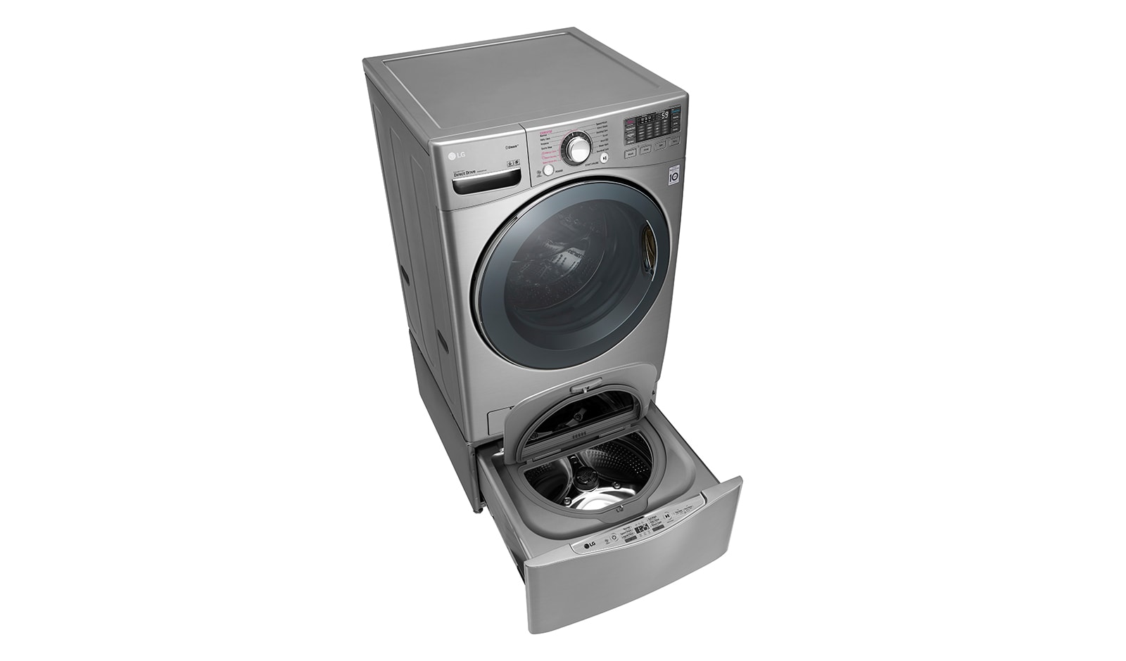 LG 18kg+ 3.5kg Wash Two Load with LG TWINWash™ Washing Machine, FT022K2SS