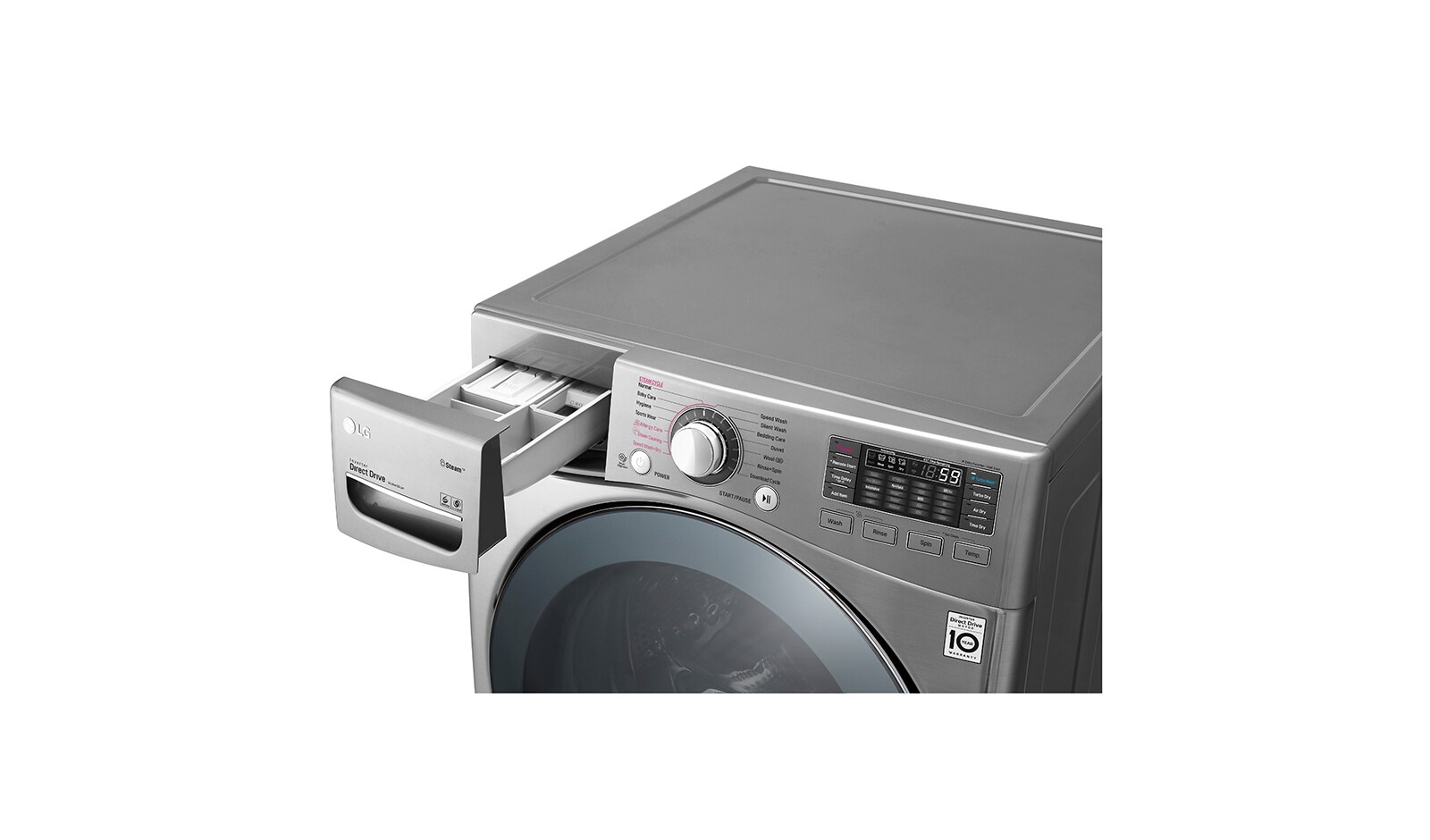 LG 18kg+ 3.5kg Wash Two Load with LG TWINWash™ Washing Machine, FT022K2SS