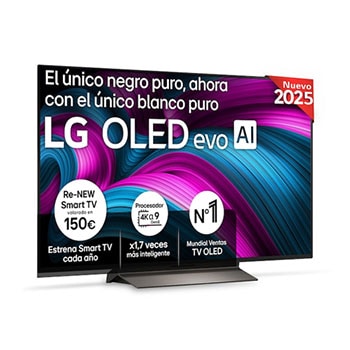 Vista frontal del Smart TV LG OLED evo AI C5 48 pulgadas 4K 2025 OLED48C5ELB