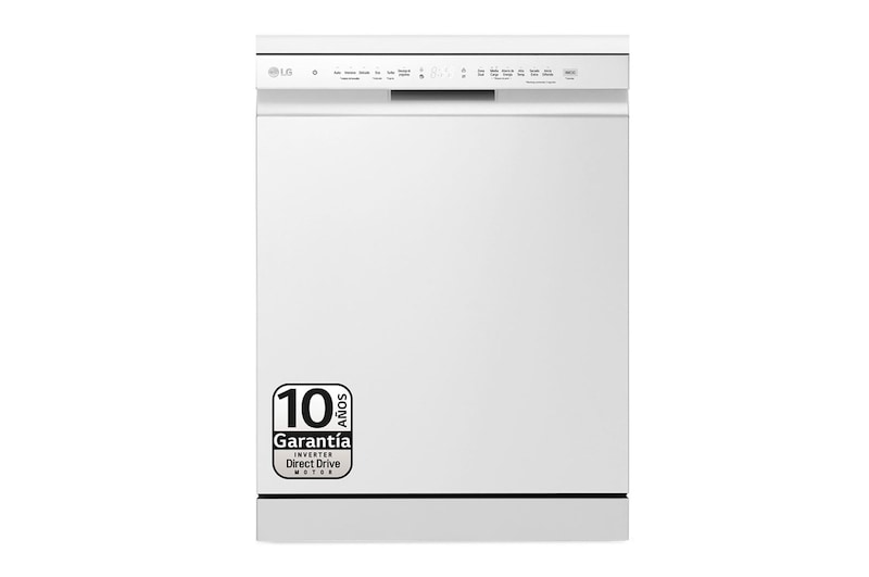 Vista frontal de Outlet Lavavajillas LG QuadWashTM, Blanco , D DF243FW.OUTLET