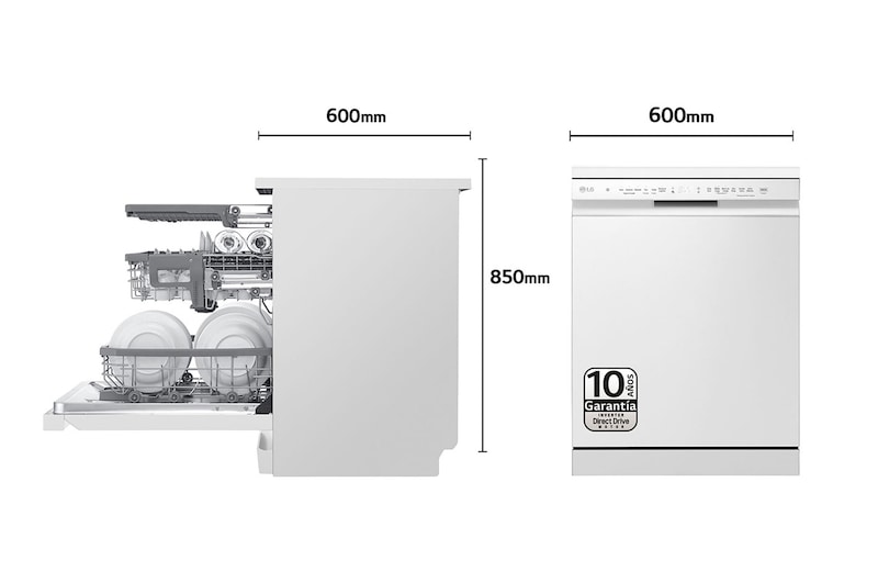 LG Outlet Lavavajillas LG QuadWashTM, Blanco , D, DF243FW.OUTLET