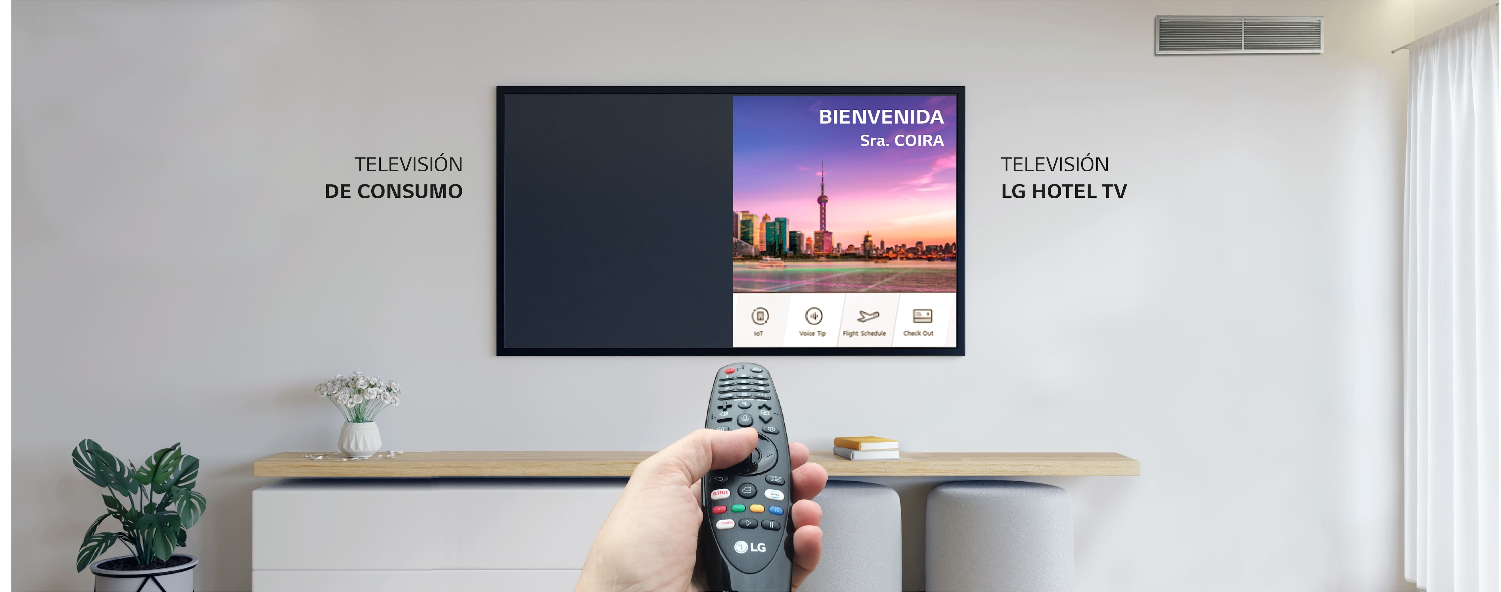 Diferencias entre consumo de TV normal y TV profesional de LG