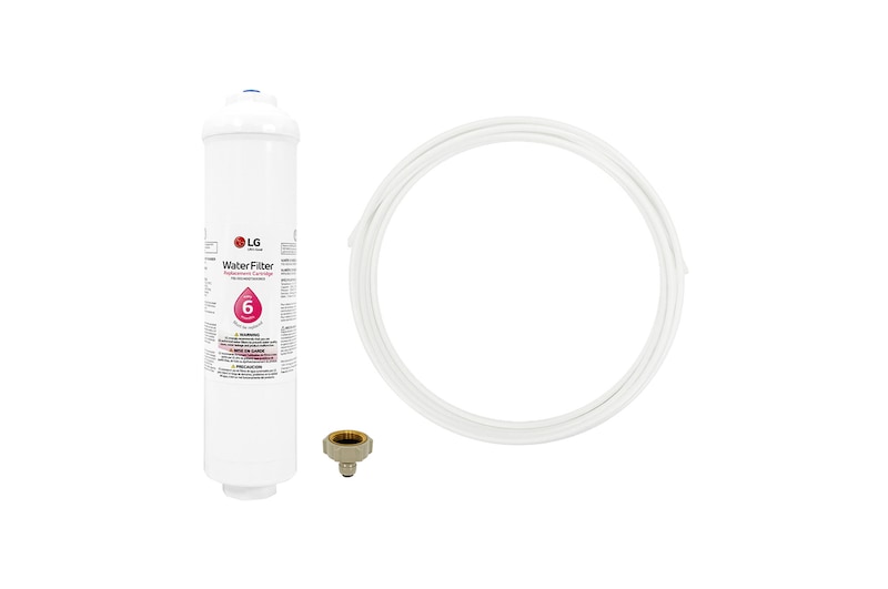Vista frontal de Juego de filtro de agua para frigorífico (filtro de agua, válvula y tubo flexible) 3219JA3001P