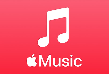 El logotipo de la aplicación de Apple Music.