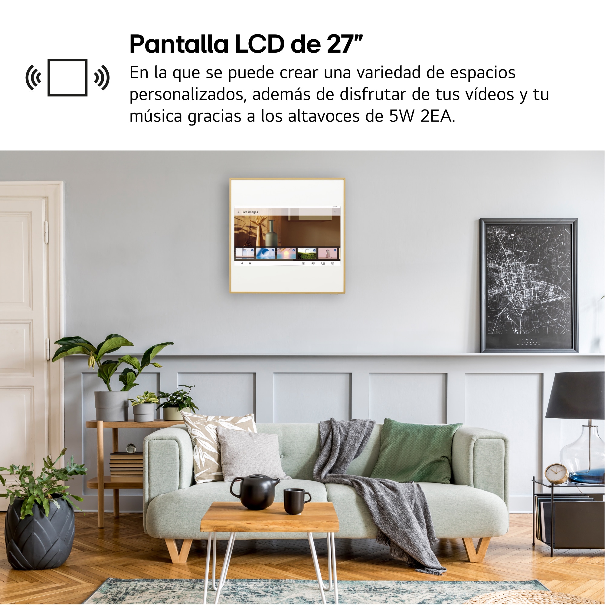 LG GALLERY 12 LCD: Aire Acondicionado, A++/A+, WIFI, Flujo Aire 3D, Altavoces 5W, GALLERY12TV.SET