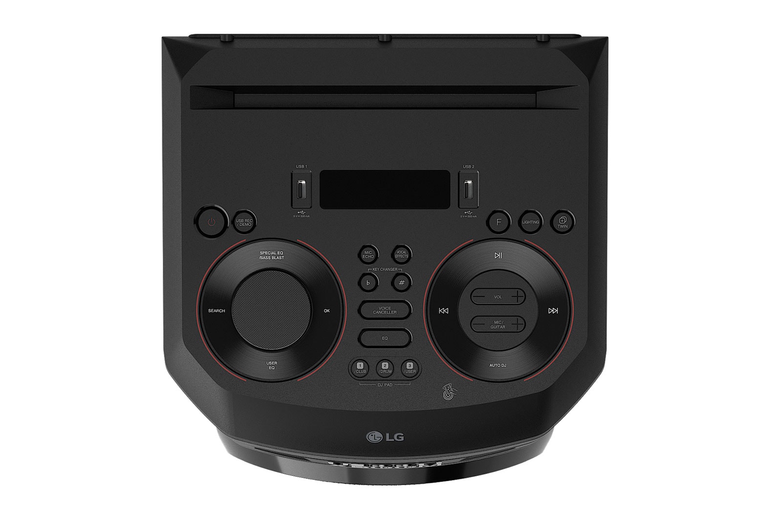 LG xboom La Bestia RNC5 - Altavoz gran potencia, 300W, karaoke, luces LED, efectos de DJ, Bluetooth, Negro, RNC5