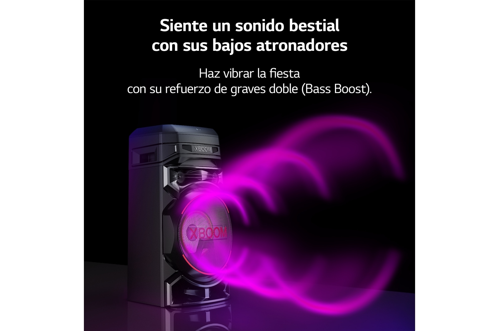 LG xboom La Bestia RNC5 - Altavoz gran potencia, 300W, karaoke, luces LED, efectos de DJ, Bluetooth, Negro, RNC5