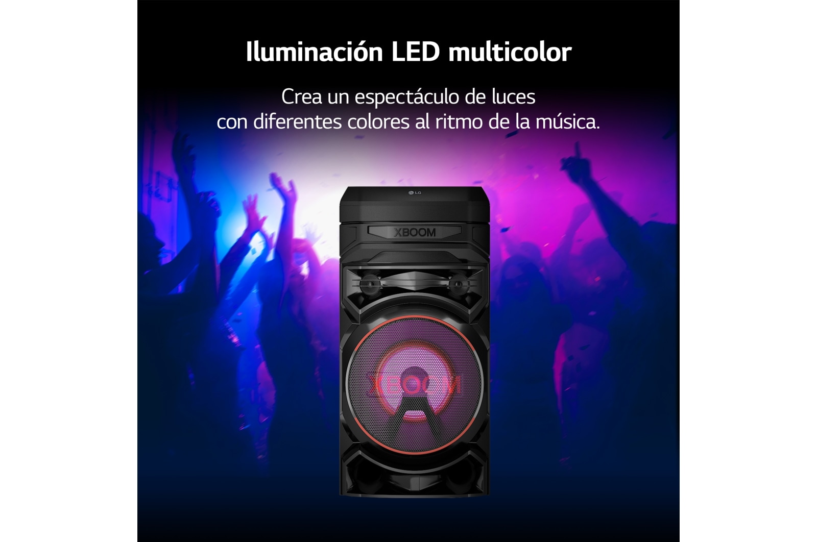 LG xboom La Bestia RNC5 - Altavoz gran potencia, 300W, karaoke, luces LED, efectos de DJ, Bluetooth, Negro, RNC5