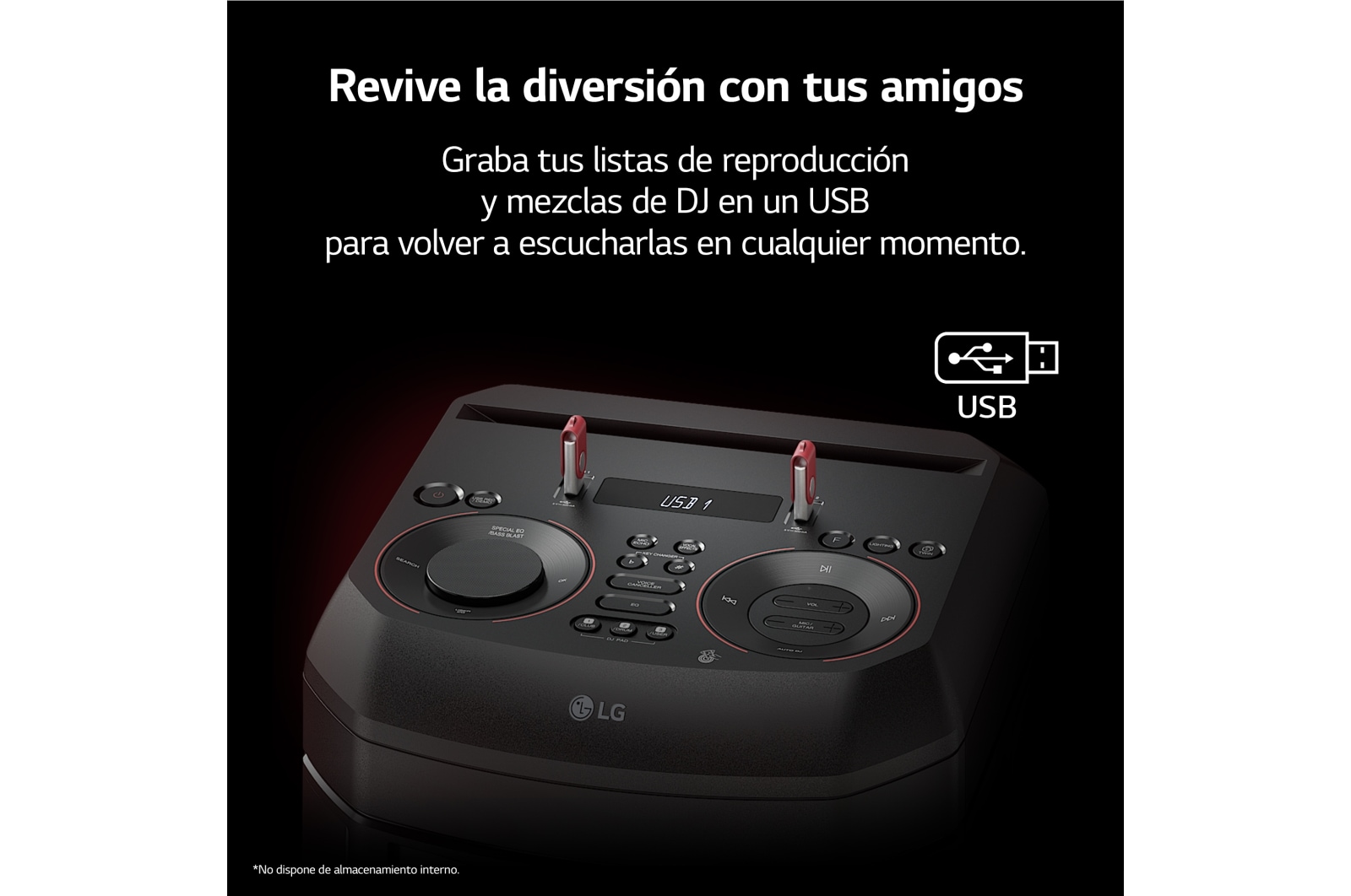 LG xboom La Bestia RNC5 - Altavoz gran potencia, 300W, karaoke, luces LED, efectos de DJ, Bluetooth, Negro, RNC5