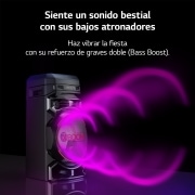 LG xboom La Bestia RNC5 - Altavoz gran potencia, 300W, karaoke, luces LED, efectos de DJ, Bluetooth, Negro, RNC5