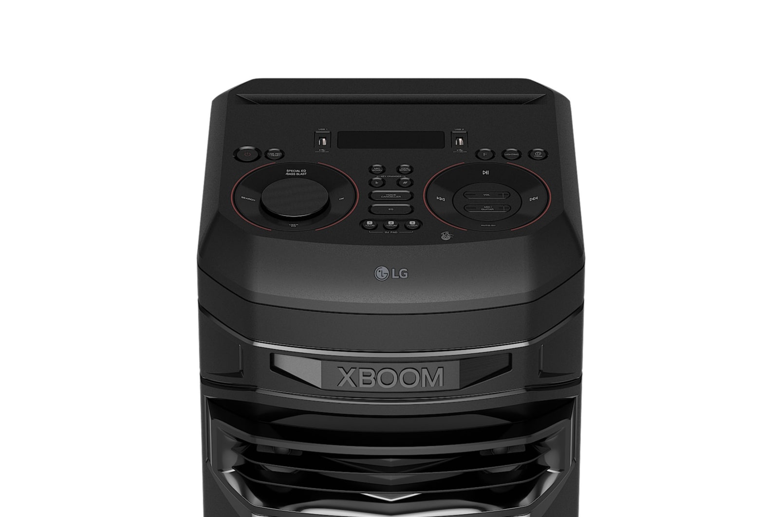 LG xboom La Bestia RNC7 - Altavoz gran potencia, 500W, karaoke, luces LED, efectos de DJ, Bluetooth, Negro, RNC7