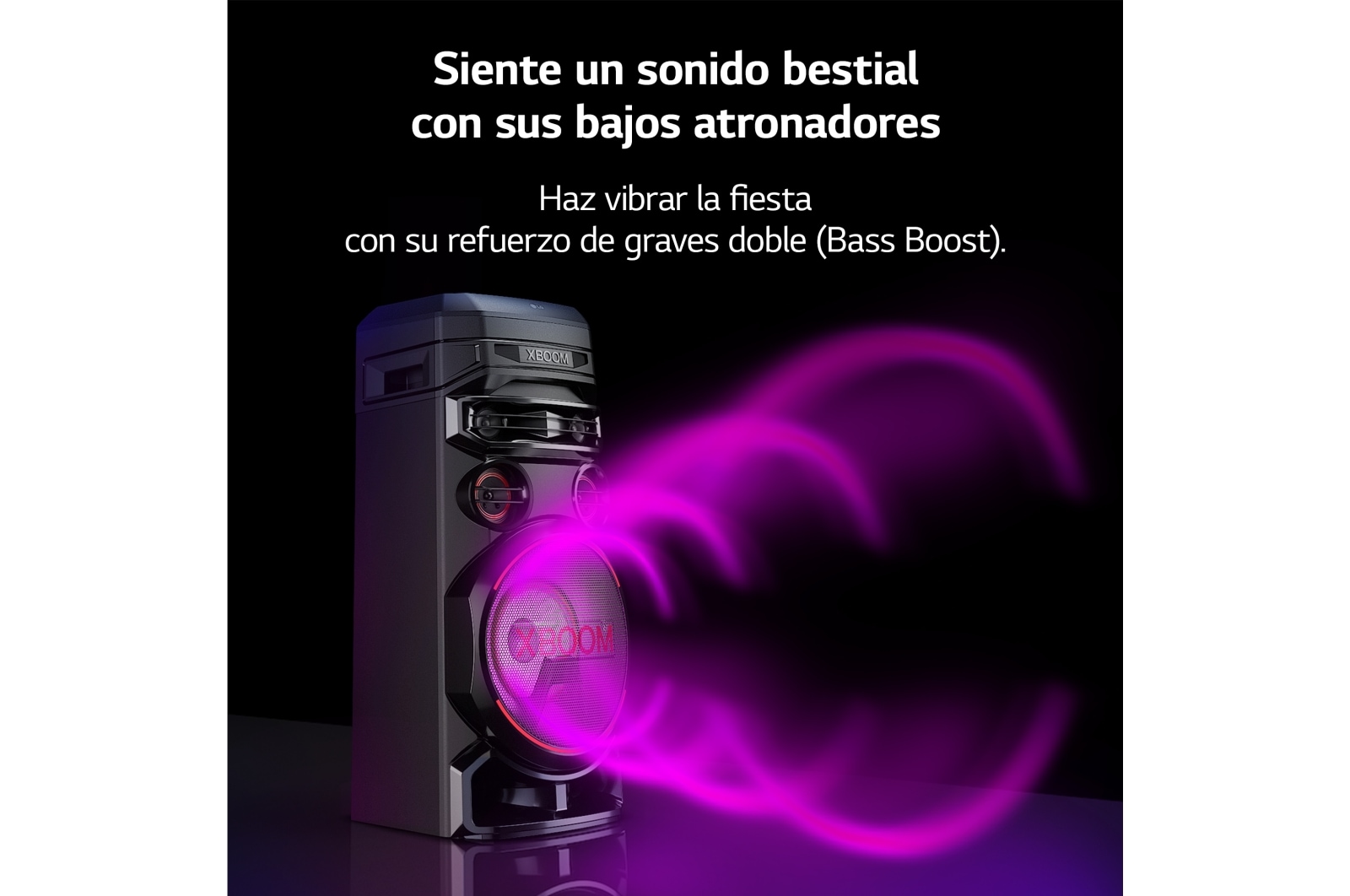 LG xboom La Bestia RNC7 - Altavoz gran potencia, 500W, karaoke, luces LED, efectos de DJ, Bluetooth, Negro, RNC7