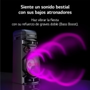 LG xboom La Bestia RNC7 - Altavoz gran potencia, 500W, karaoke, luces LED, efectos de DJ, Bluetooth, Negro, RNC7