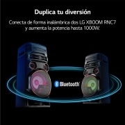 LG xboom La Bestia RNC7 - Altavoz gran potencia, 500W, karaoke, luces LED, efectos de DJ, Bluetooth, Negro, RNC7