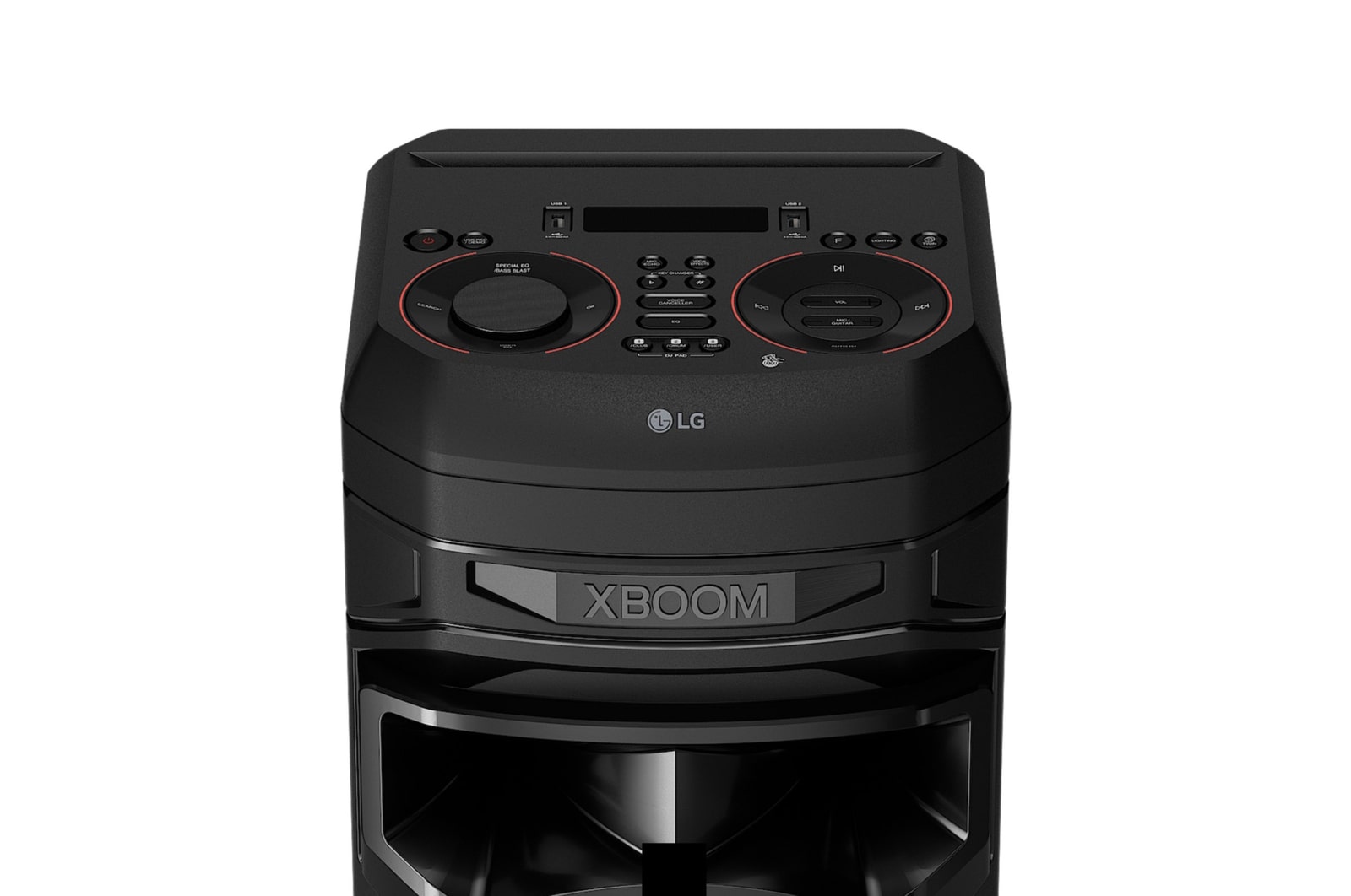 LG xboom La Bestia RNC9 - Altavoz gran potencia, 1000W, karaoke, luces LED, efectos de DJ, Bluetooth, Negro, RNC9