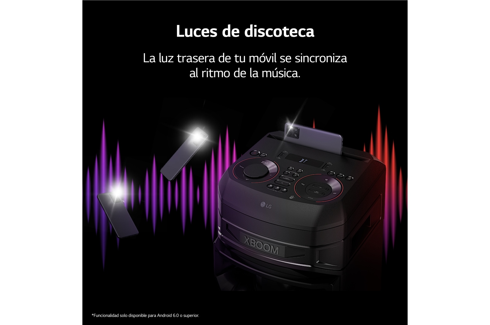 LG xboom La Bestia RNC9 - Altavoz gran potencia, 1000W, karaoke, luces LED, efectos de DJ, Bluetooth, Negro, RNC9