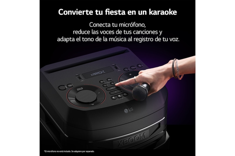 LG xboom La Bestia RNC9 - Altavoz gran potencia, 1000W, karaoke, luces LED, efectos de DJ, Bluetooth, Negro, RNC9