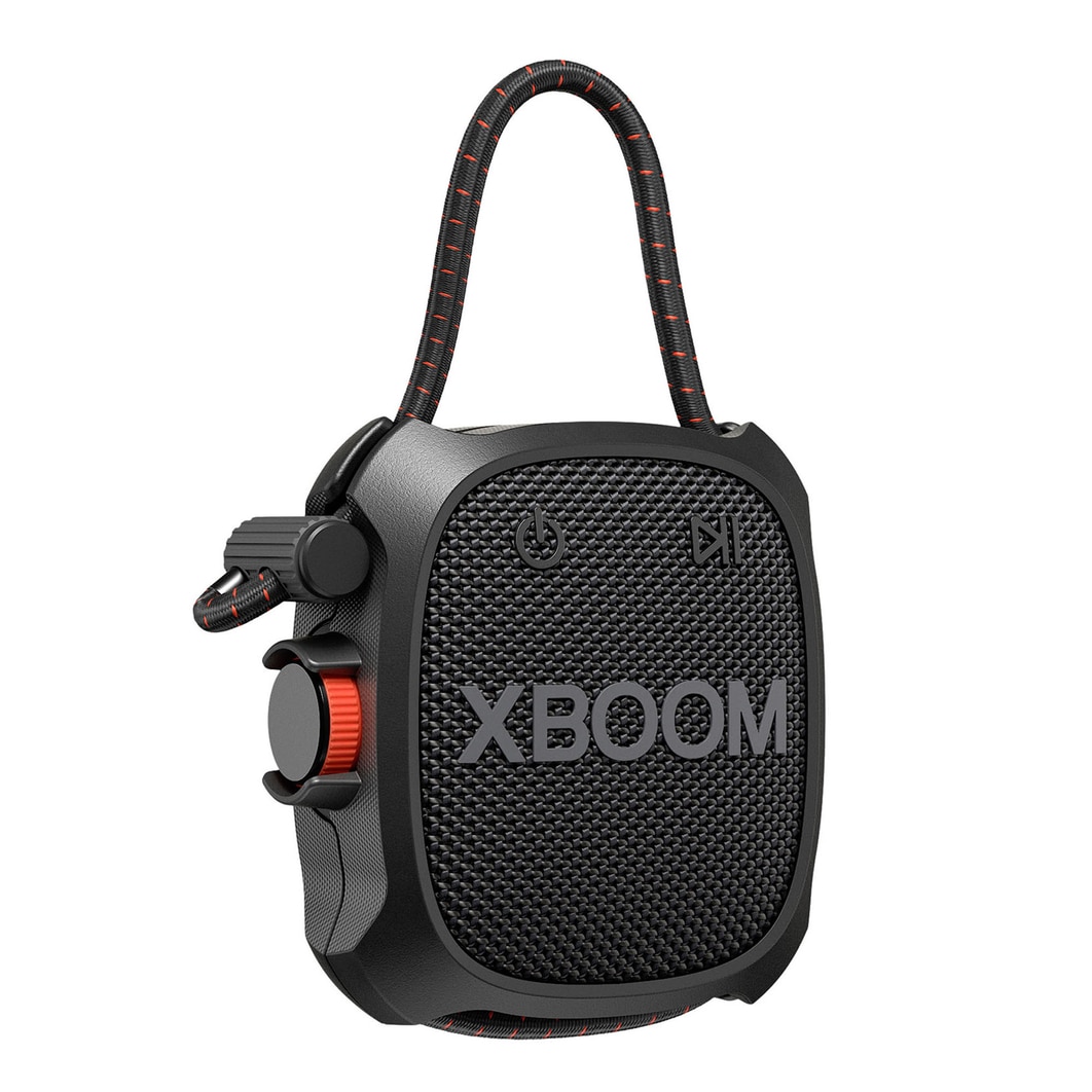 LG xboom XG2TBK - Altavoz inalámbrico, bluetooth, 5W, hasta 10h batería, resistencia militar, IP67, Negro, XG2TBK.DESB